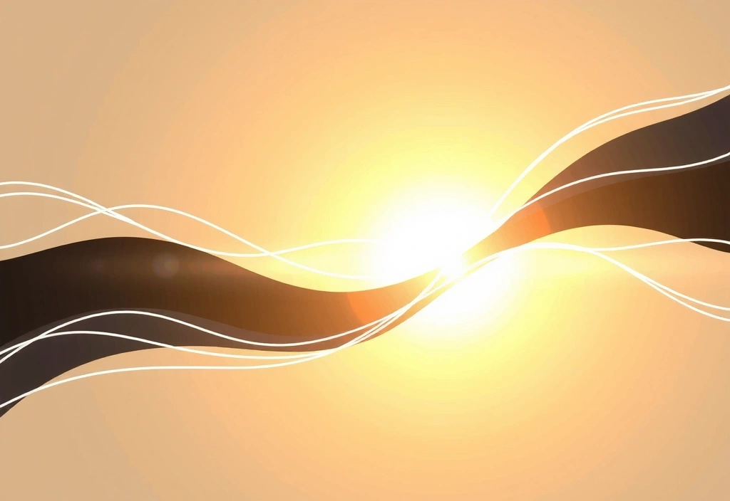 Abstract representation of energy and well-being, flowing lines, natural colors